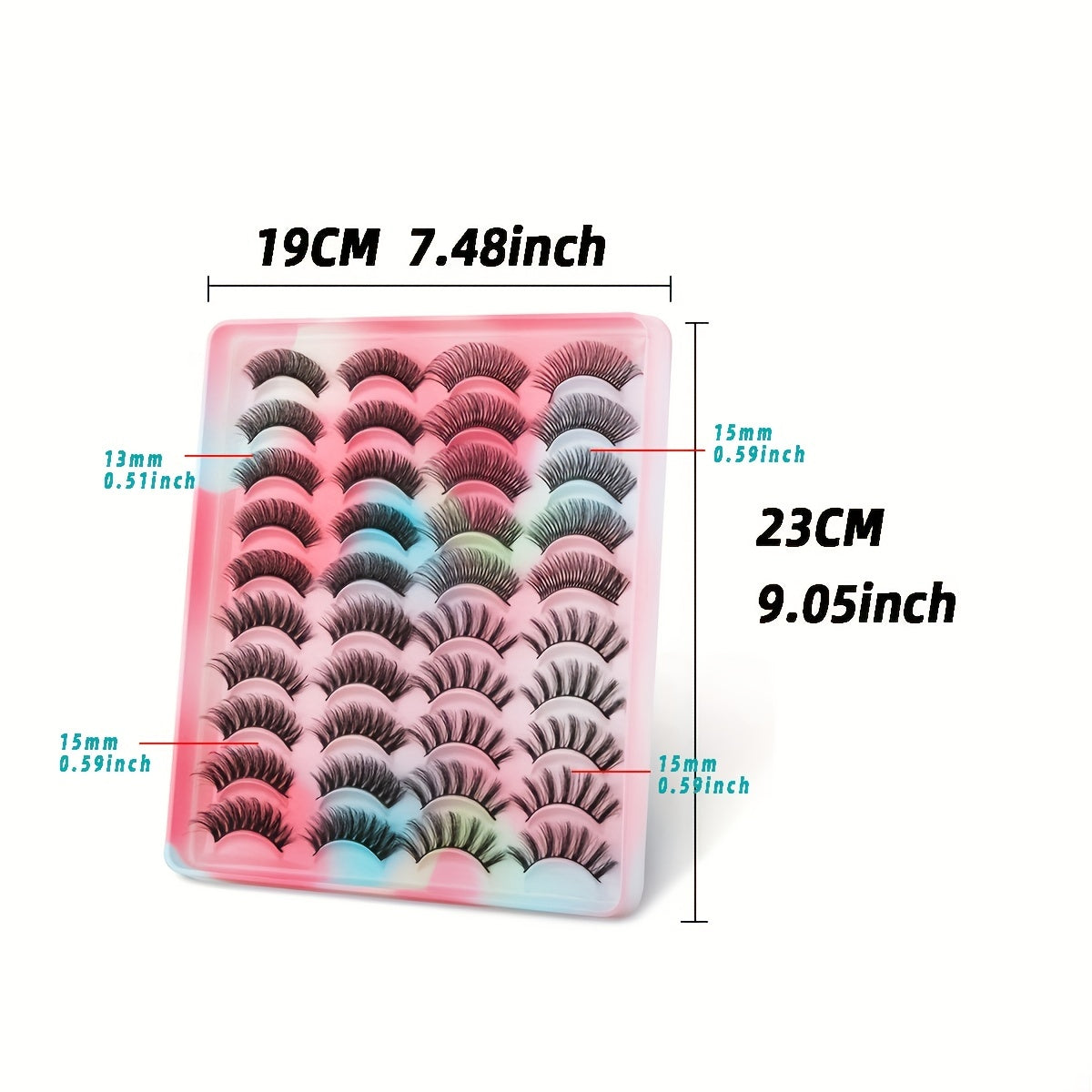 3D Faux Mink Lashes Fluffy Soft Wispy Natural Cross 20 Pairs