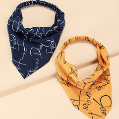 Graffiti Print Head Scarf Hip Hop Triangle Bandanas Elastic Headwrap