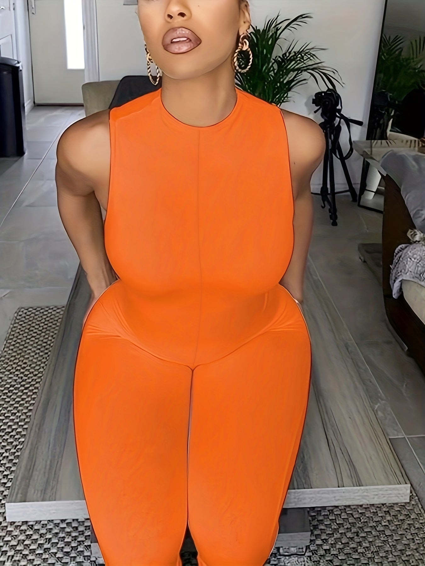 Sexy Sleeveless Skinny Jumpsuit for Women