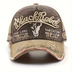 Men's Vintage Baseball Cap Denim Letter Printed Sun Hat