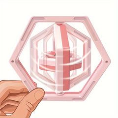 Hexagonal 3D Infinite Flip Finger Gyroscope Decompression Toy