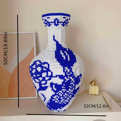 Porcelain Vase Building Blocks Toys Home Decoration DIY Desktop Toy