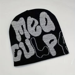 Alphabet Jacquard Multicolor Knit Beanie