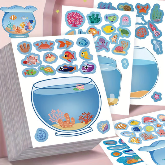 8pcs Marine Life Stickers for Laptops, Phones, Journals