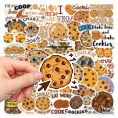 50pcs Cartoon Cookie Sticker Laptop Luggage Decoration Stickers