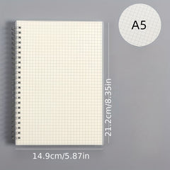 1PC Grid Horizontal Line Blank PP Frosted Student Coil Notebook