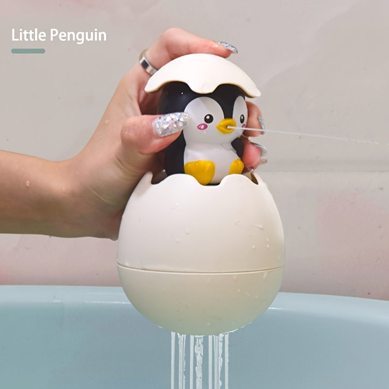 Playful Sprinkling Eggs Animal Bath Toys for Toddlers Duck Cat Owl Penguin