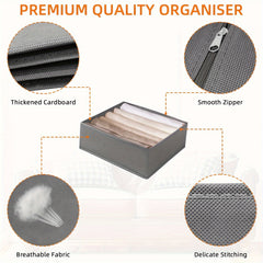 8pcs Foldable Storage Boxes Drawer Divider Organizer Underwear Bra Tie Sock