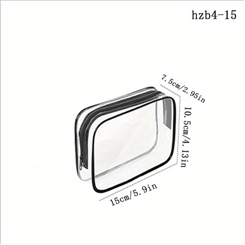 Waterproof Clear Cosmetic Bag Portable Travel Storage PVC Zipper Toiletry Pouch