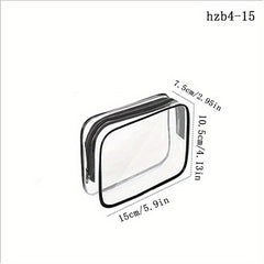 Waterproof Clear Cosmetic Bag Portable Travel Storage PVC Zipper Toiletry Pouch