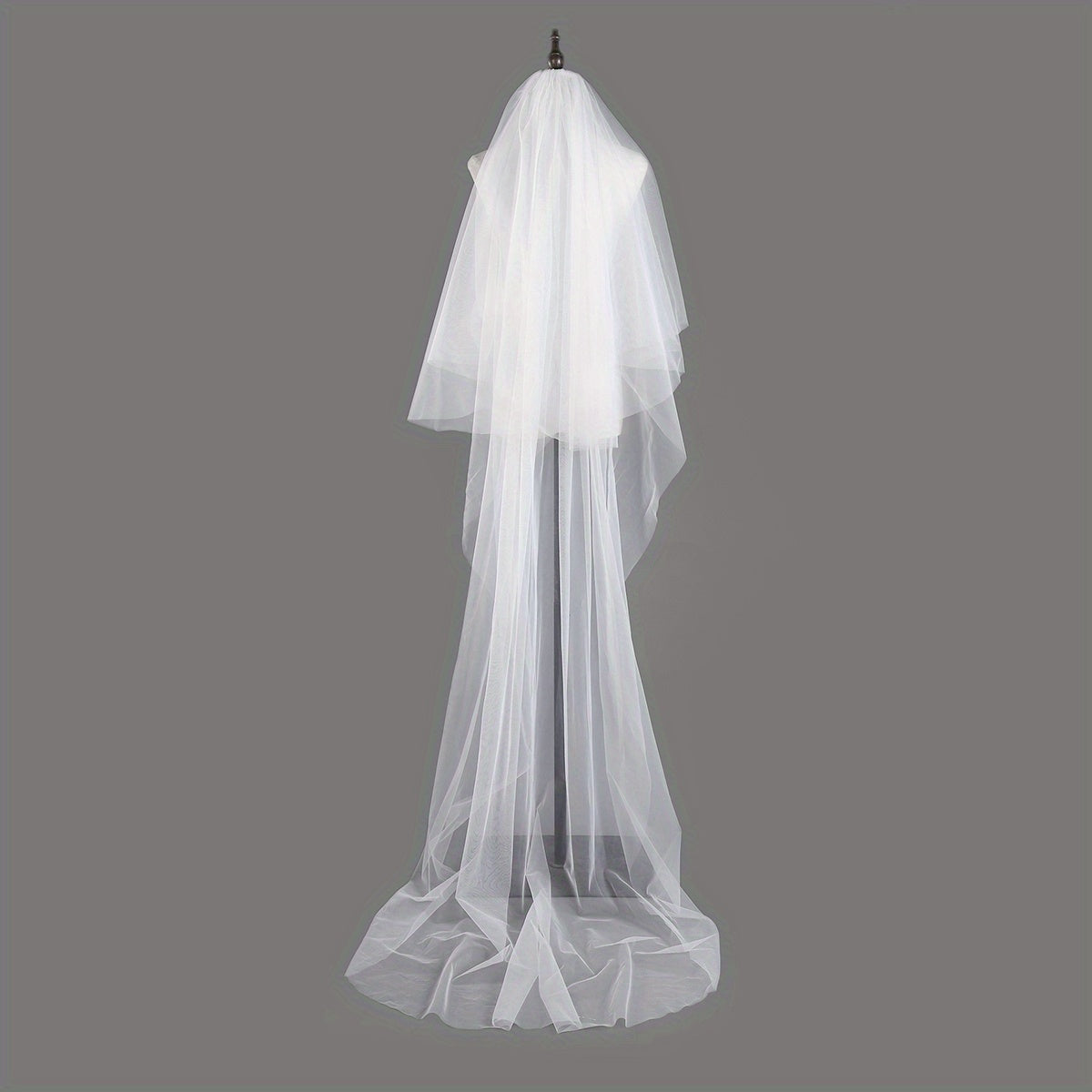 Ivory Bridal Veil Tulle Short