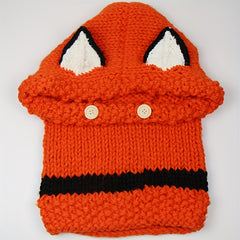 Kids Knit Fox Shawl Hat Warm Scarf For Boys Girls Children