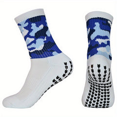 Non slip Mid Calf Socks For Football Soccer Crew Athletic Socks