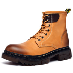 Men's Rugged Lace-up Boots Casual Walking Shoes