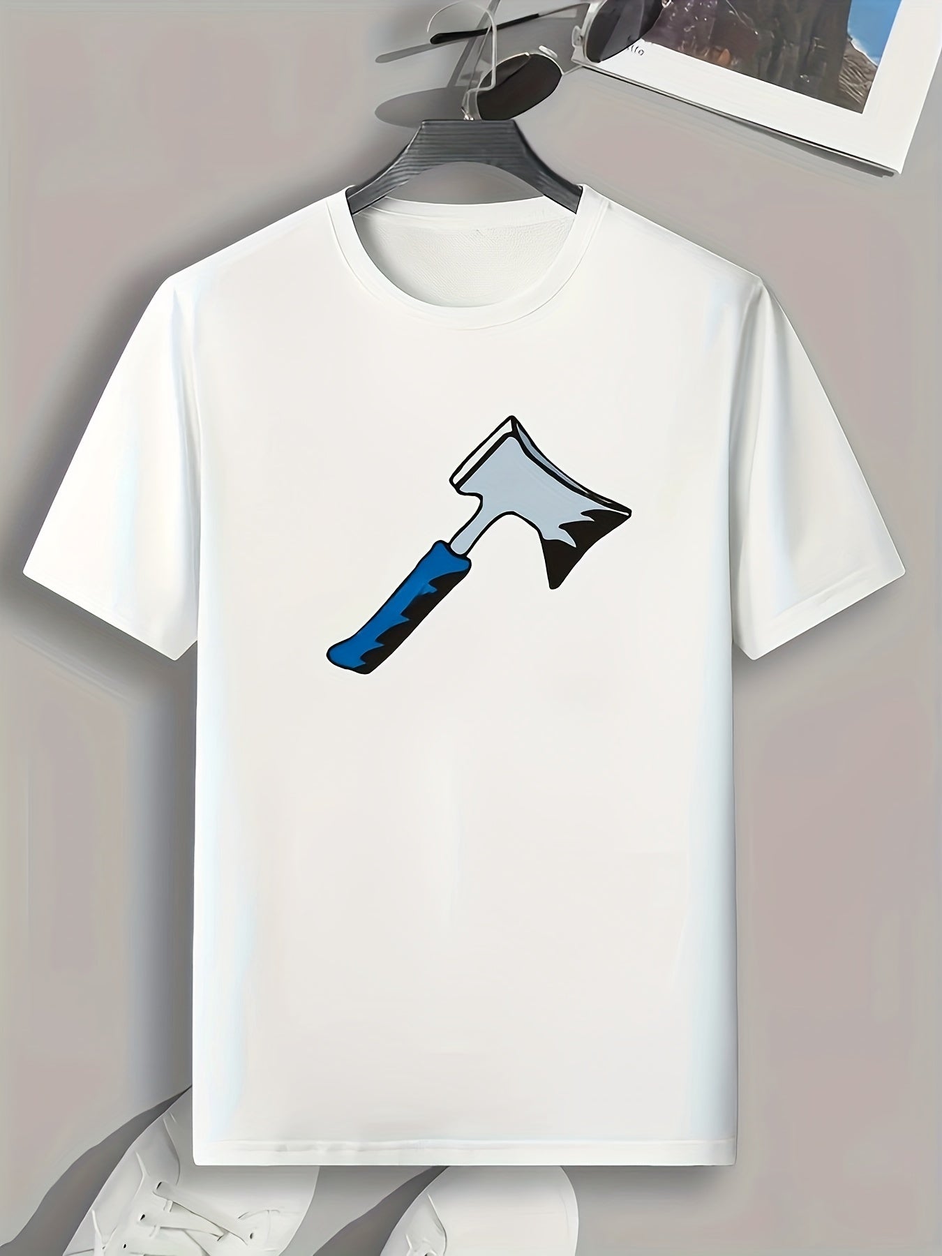 Ax Print Men's Graphic T shirt Casual Comfy Tees For Summer Mens Clothing
