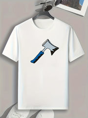 Ax Print Men's Graphic T shirt Casual Comfy Tees For Summer Mens Clothing