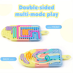 Silicone Fidget Toy Twist Sticks Reusable Activity Board for Focus & Creativity