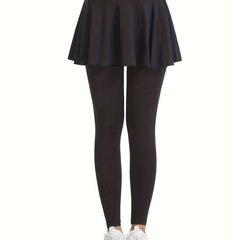 Pleated Yoga Running Skorts with Leggings Womens Activewear