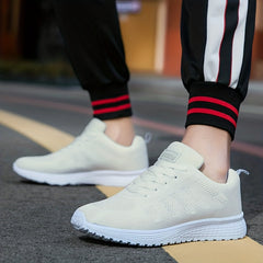 Thick Sole Shock Absorption Sneakers Lightweight Mesh Breathable Running Shoes