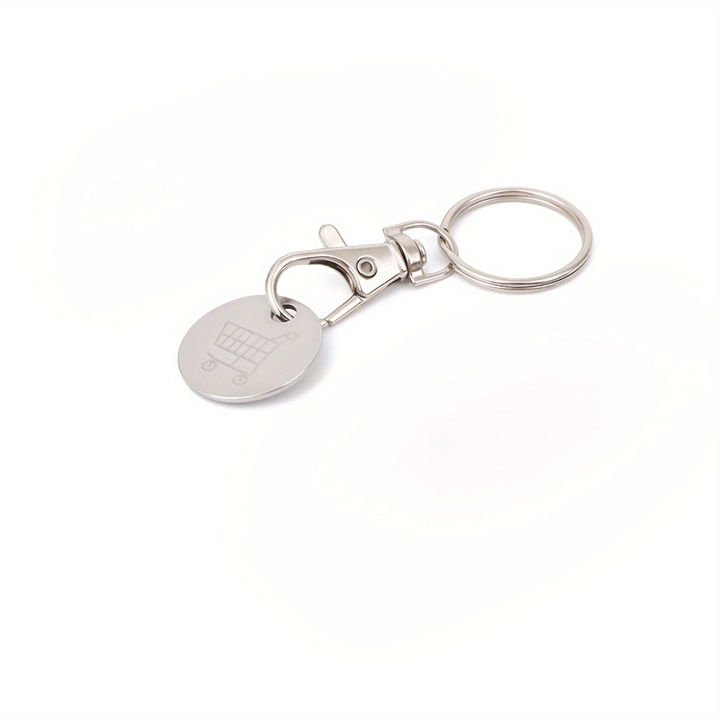 Shopping Cart Keychain Aluminum Alloy Token Keyring
