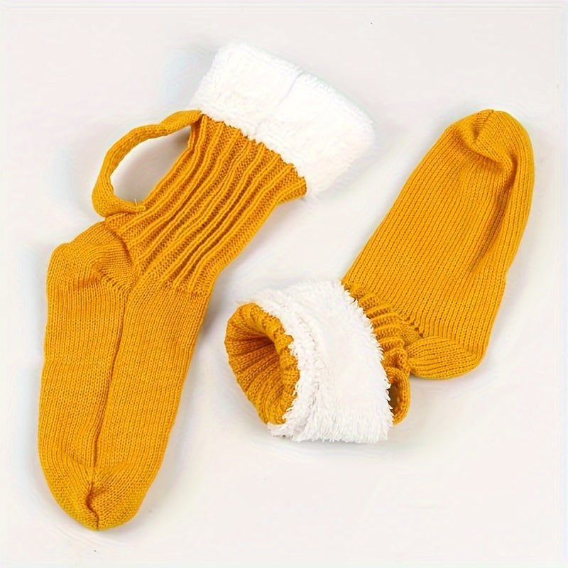 Men's Beer Shape Crew Socks Fleece Lined Casual Unisex Outdoor Winter Fall