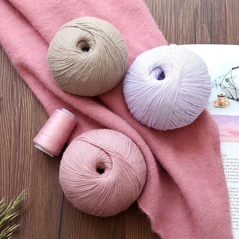 6pcs Hand Knitted Cashmere Yarn 85 Woll 10 Polyester 5 Nylon