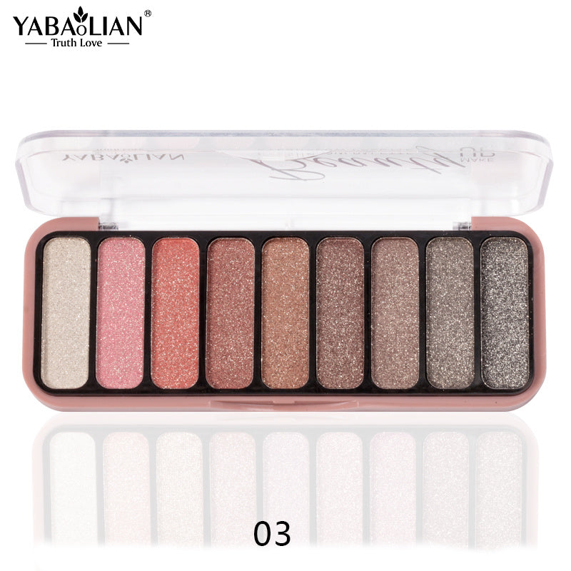 Pearly & Glitter Eyeshadow Palette for Brightening Eyes