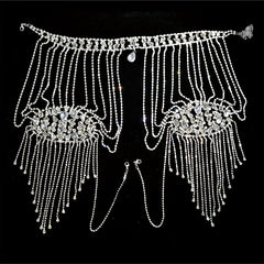 Rhinestone Shoulder Chain With Long Tassel for Wedding Party