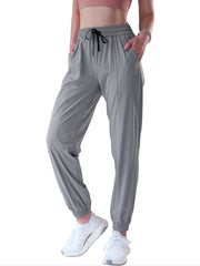 High Waist Yoga Pants w/ Drawstring, Comfy for Casual & Active Lifestyle