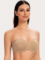 Solid Strapless Bandeau Bra Push Up Everyday Women's Lingerie