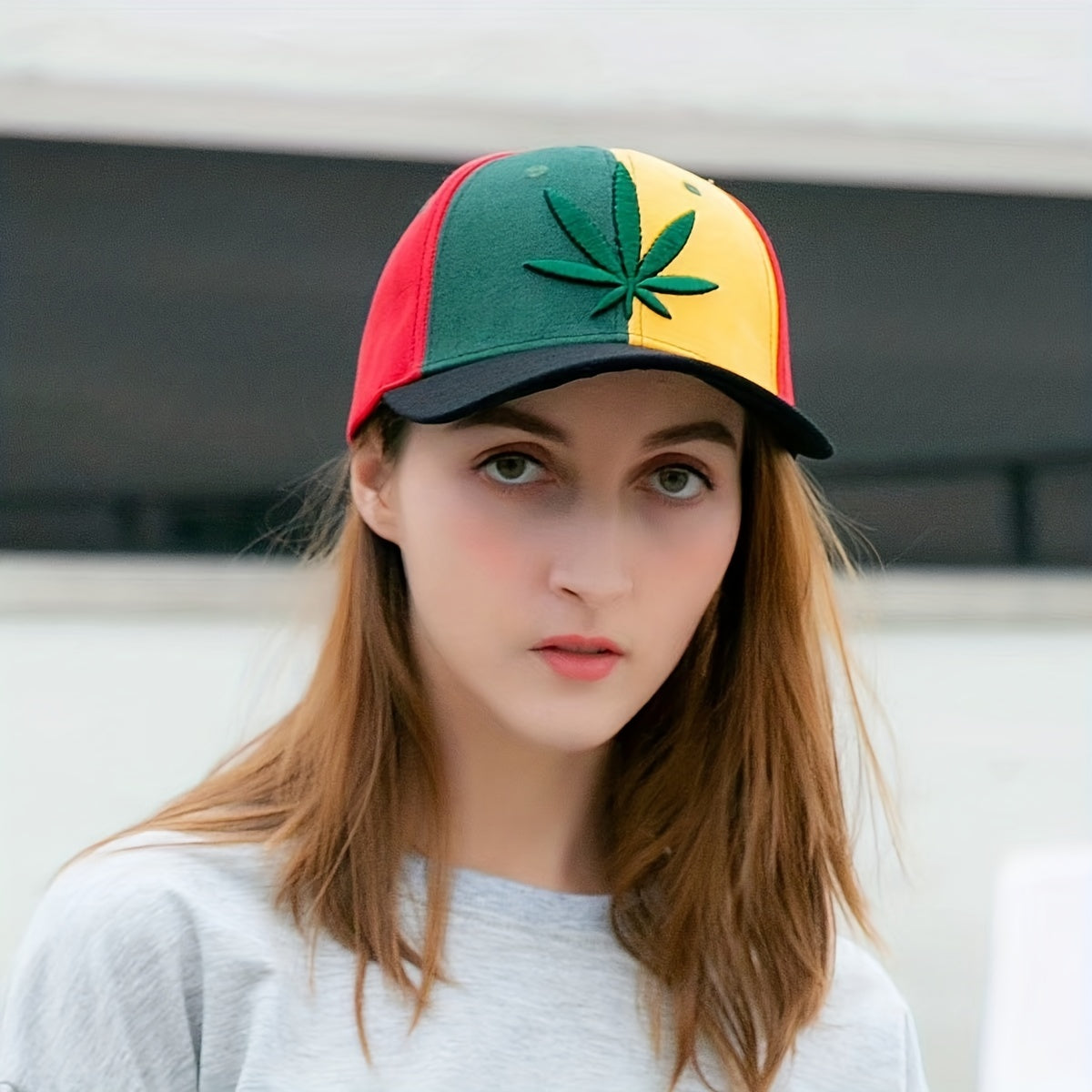 Leaf Embroidery Baseball Cap Unisex Sun Hats Lightweight Dad Hat