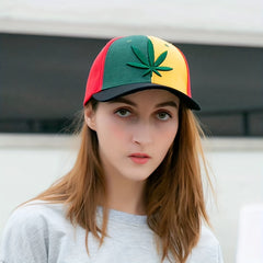 Leaf Embroidery Baseball Cap Unisex Sun Hats Lightweight Dad Hat