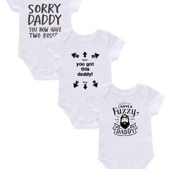 3pcs Comfy Bodysuit Set with Creative Letter Print