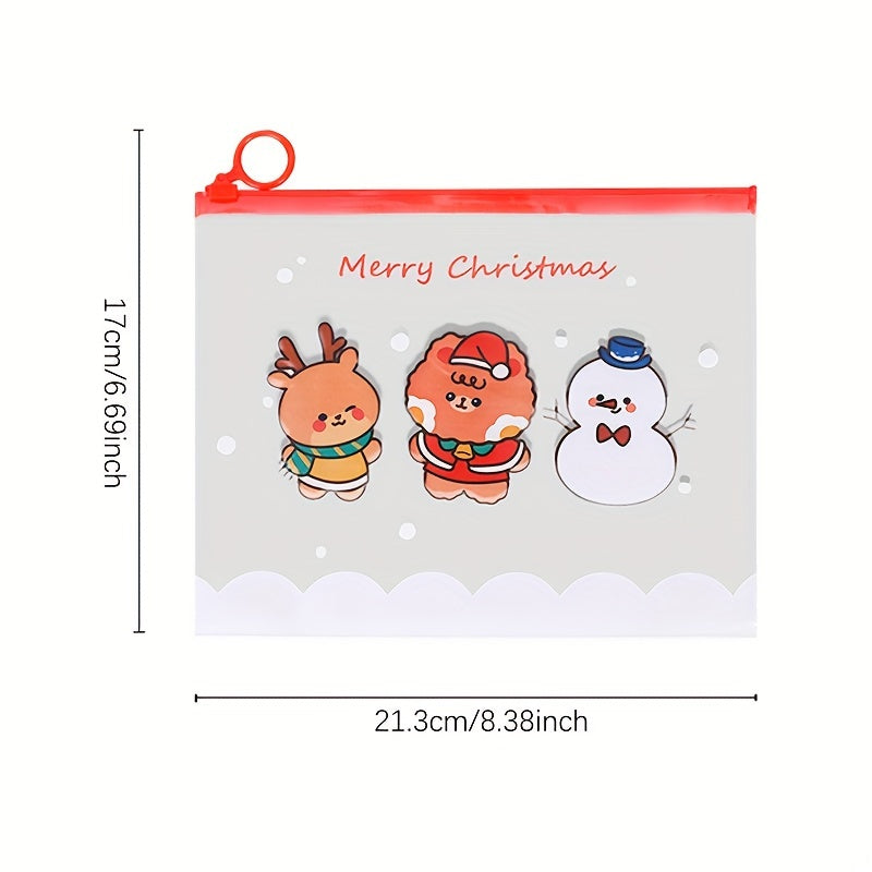 Christmas Series File Bag Student Portable Stationery Storage Bag