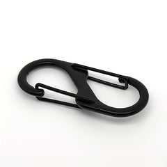 10pcs S Type Carabiner With Lock Metal Keychain Hook For Camping Hiking