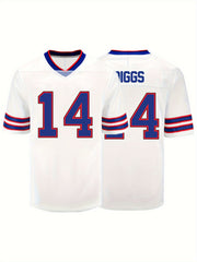 Men's American Football Jersey V-Neck Short Sleeve Uniform Shirt