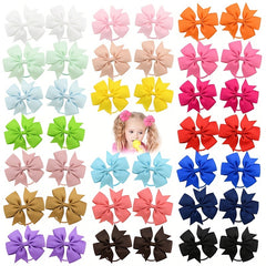 40pcs Random Candy Bowknot Hair Rope for Baby Girls