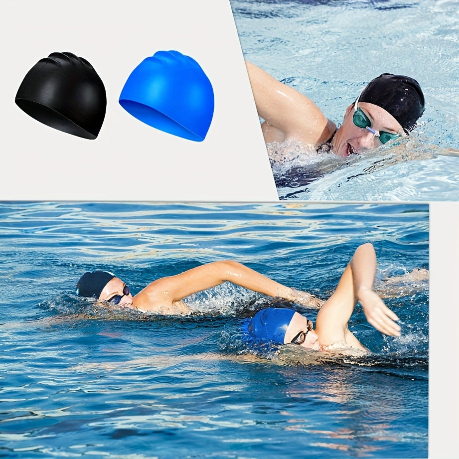 Silicone Swimming Cap for Adults and Kids Swimming Training and Hair Protection