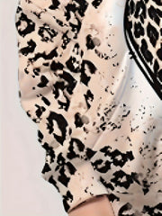 Leopard Print Hoodies Girls Comfy Hooded Pullover Kids Clothes