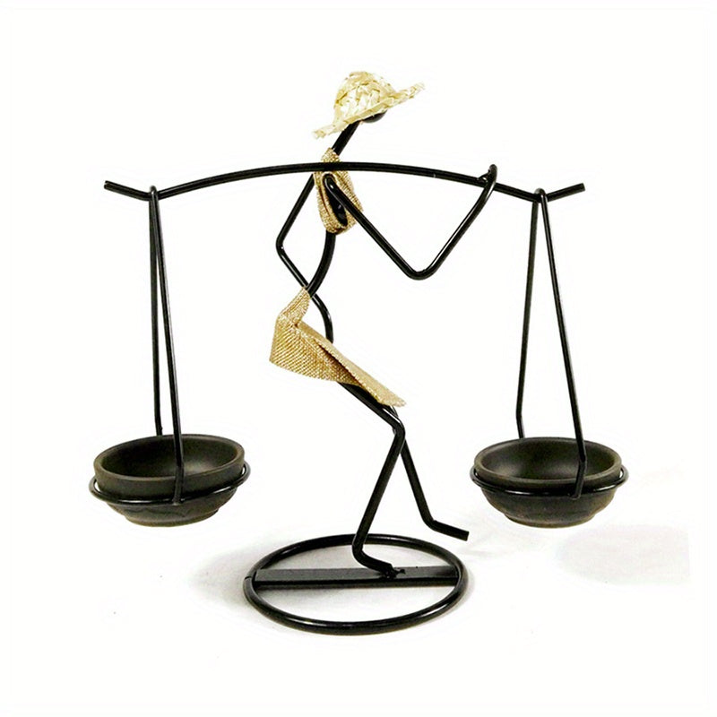 Rustic Character Candlestick for Romantic Dining Table Decoration