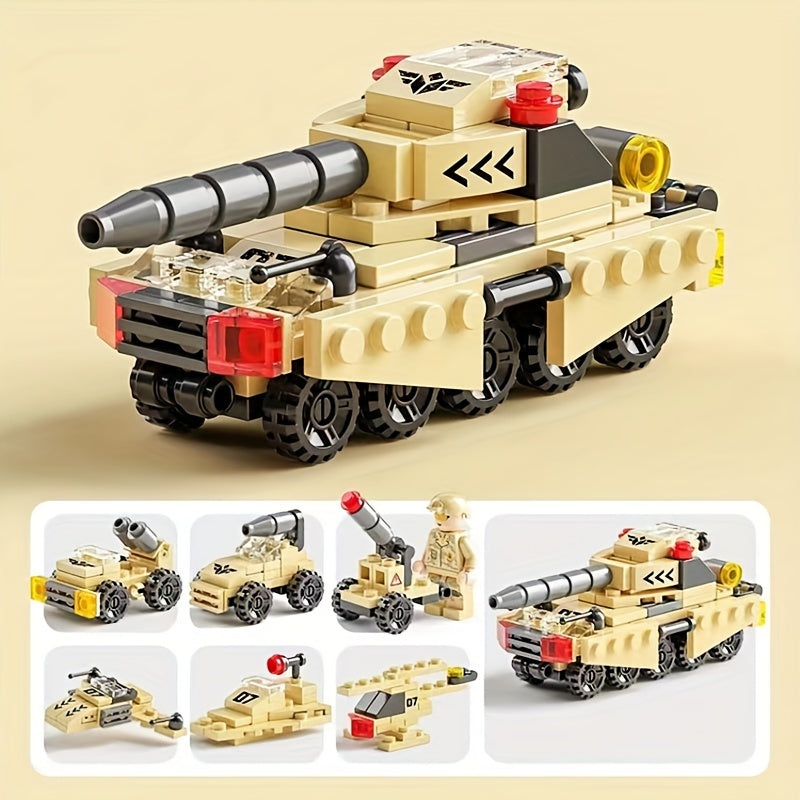 123pcs Military Tank Series Building Blocks Toys for Children