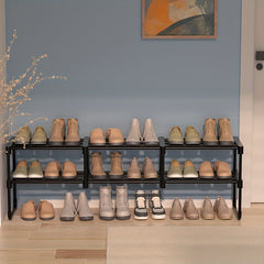 Plastic Shoes Rack Standing Storage Shelf Toiletry Storage
