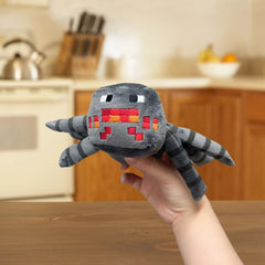 Zombie Spider Plush Toy with Red Eyes and Teeth