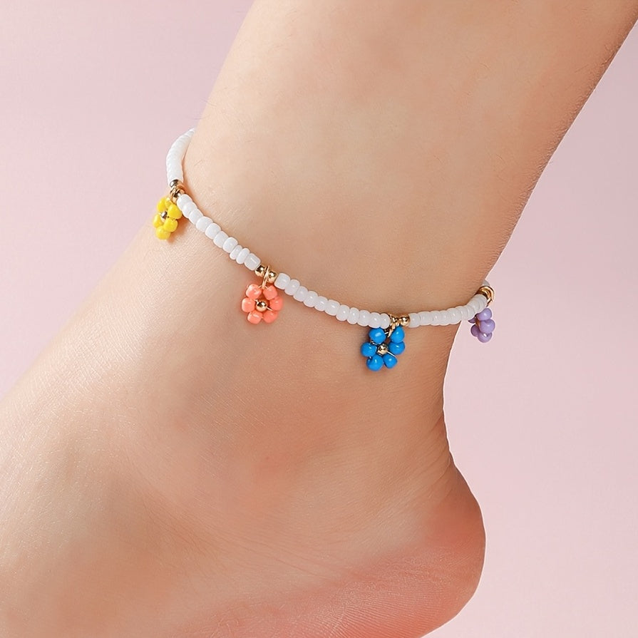 Colorful Flower Children's Anklet Gift Kids Accessories