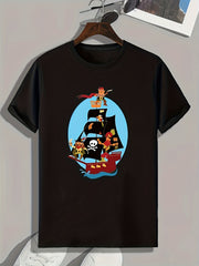 Pirates Print Men's Graphic T-Shirt for Summer