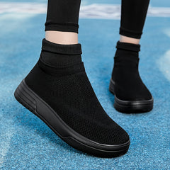 Women's High Breathable Flying Woven Sneakers Anti-slip Sports Shoes