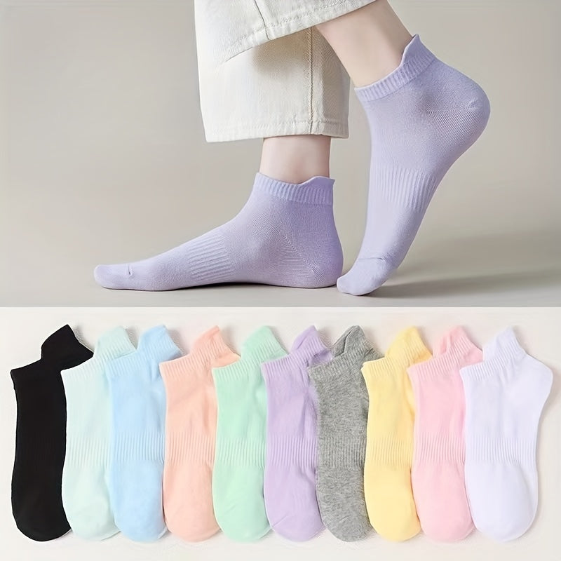 10 Pairs Women's Low Cut Sports Socks Soft & Lightweight Stockings