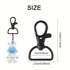 30 PCS Swivel Clasp Lobster Claw Clasps with Key Rings for Snap Tabs