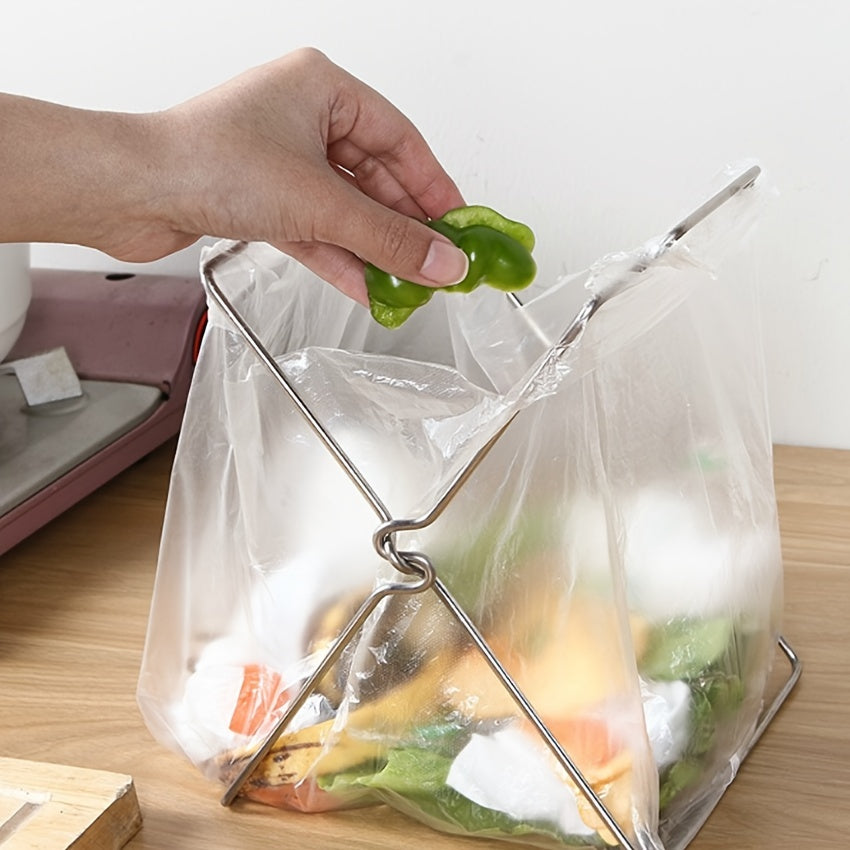 Stainless Steel Garbage Rack for Countertop Bathroom Bedroom Organization