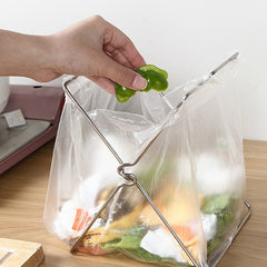 Stainless Steel Garbage Rack for Countertop Bathroom Bedroom Organization